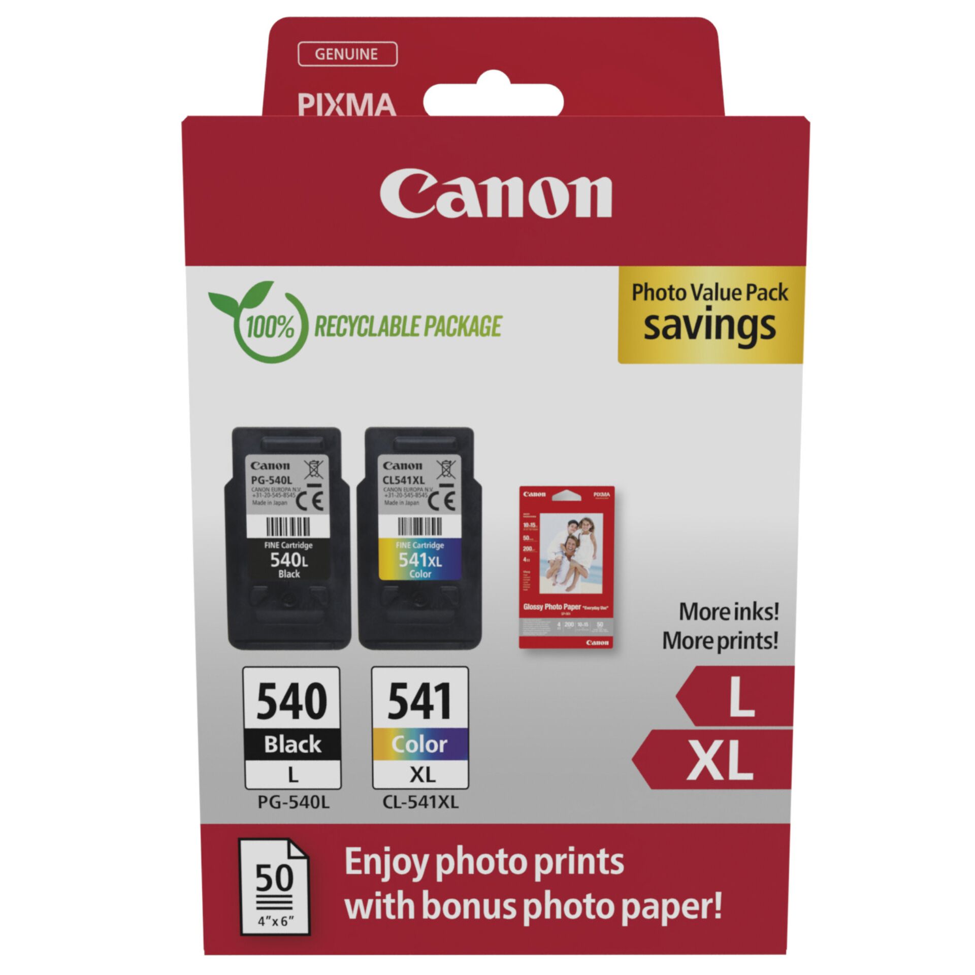 Canon PG-540 L / CL-541 XL Photo Value Pack