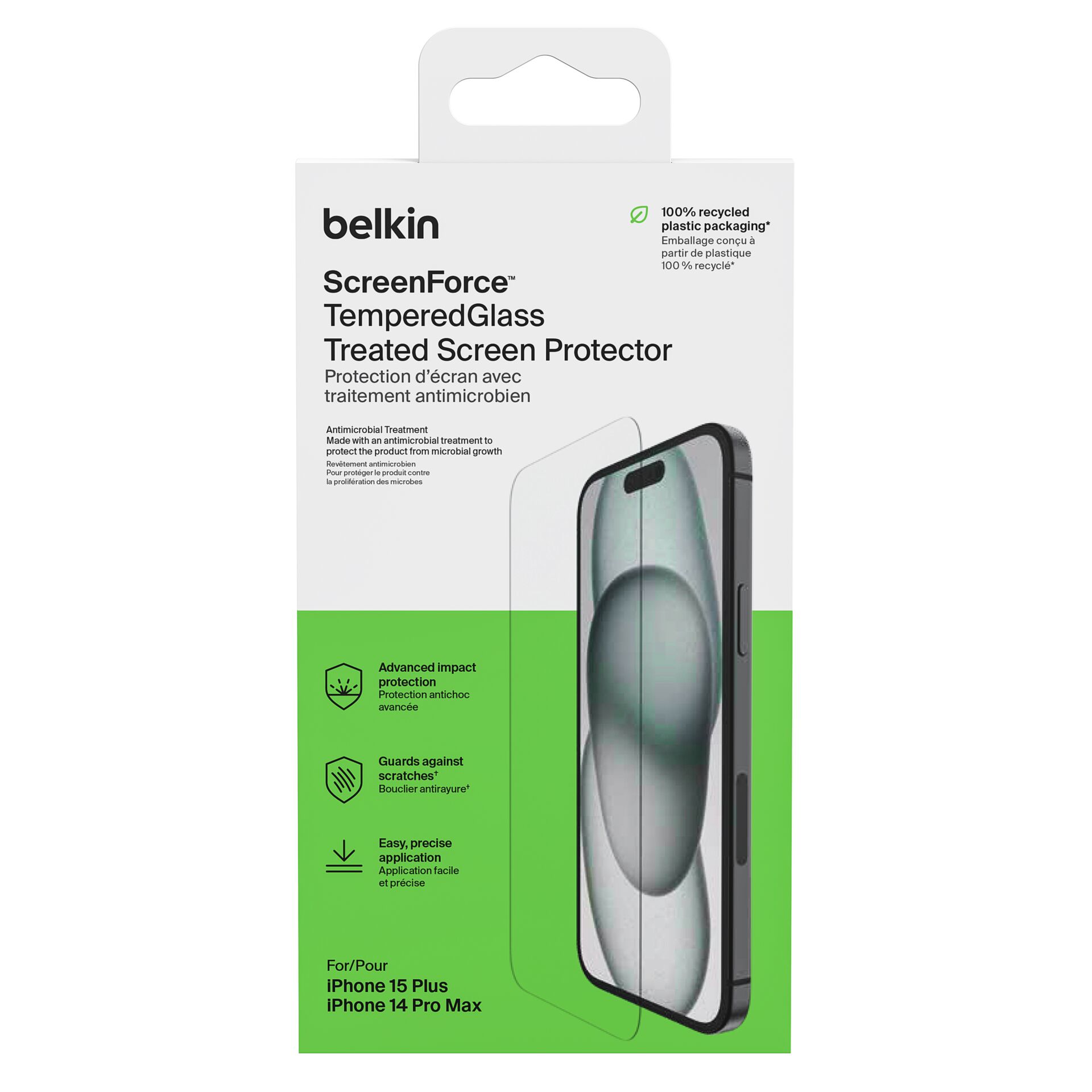 Belkin Screenforce Tempered Gl. antiba.iPhone 15 Plus/ 14 ProMax