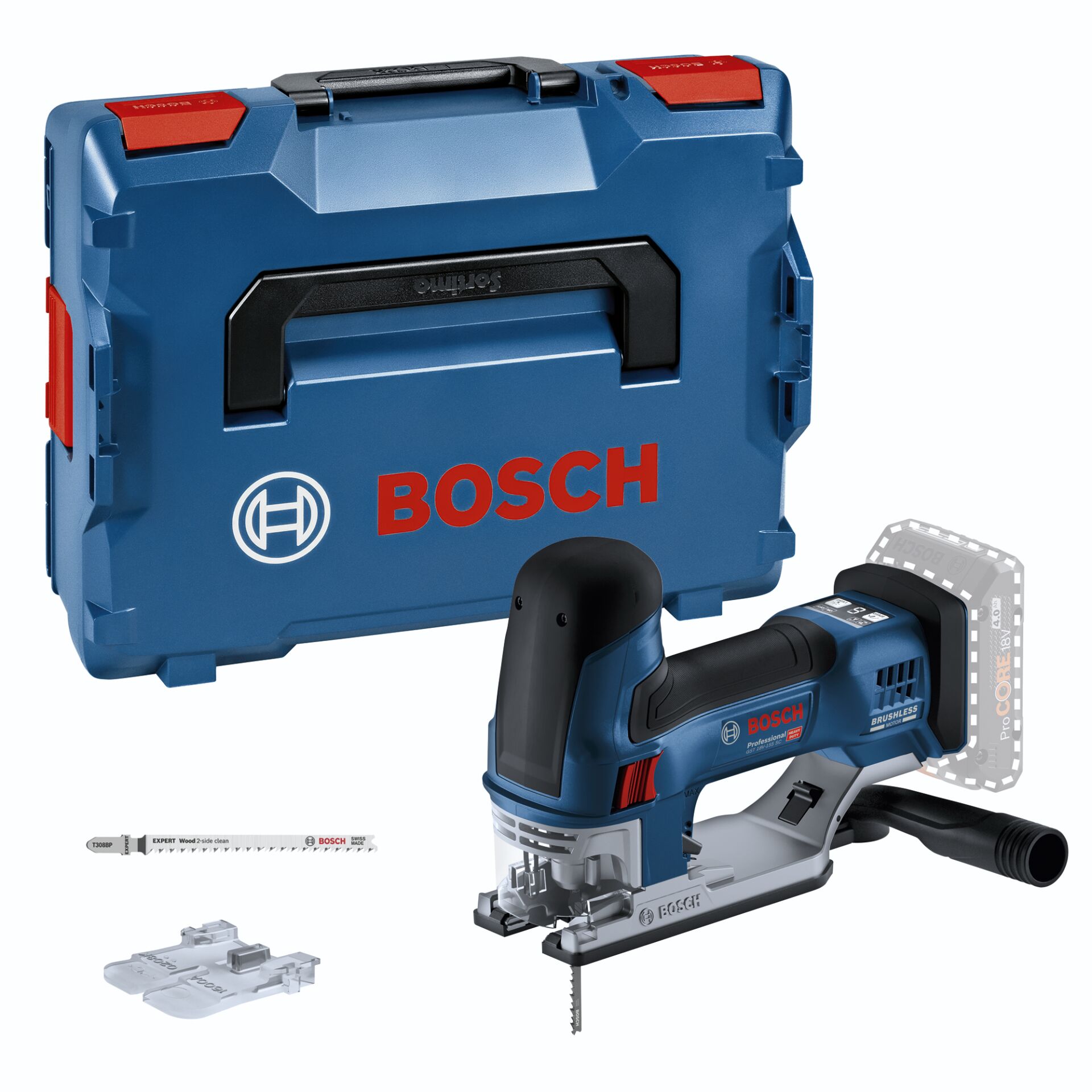 Bosch GST 18V-155 SC Professional Elektrische Stichsäge 3800 SPM 2 kg