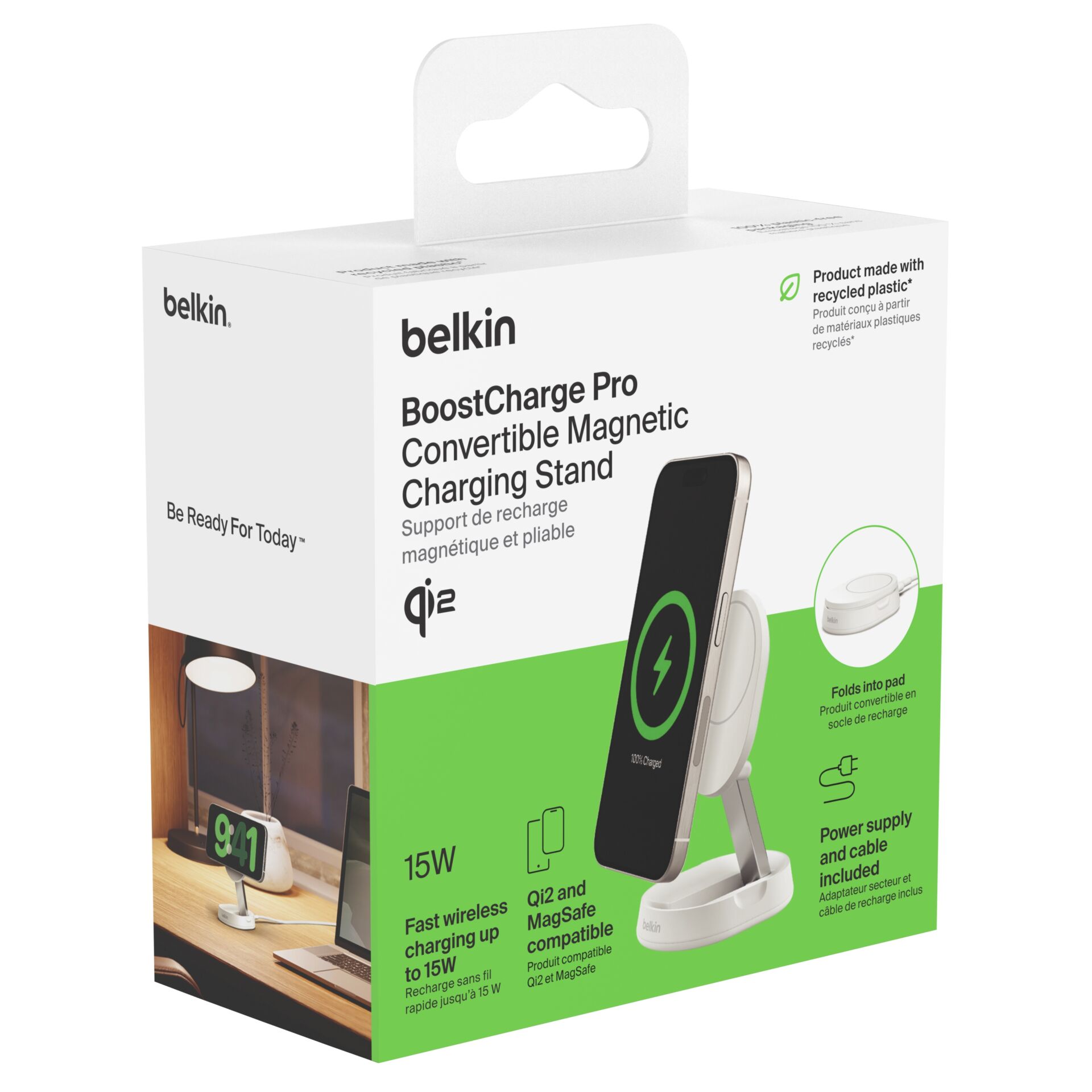 Belkin BoostCharge Pro Smartphone Weiß AC Kabelloses Aufladen Schnellladung Drinnen