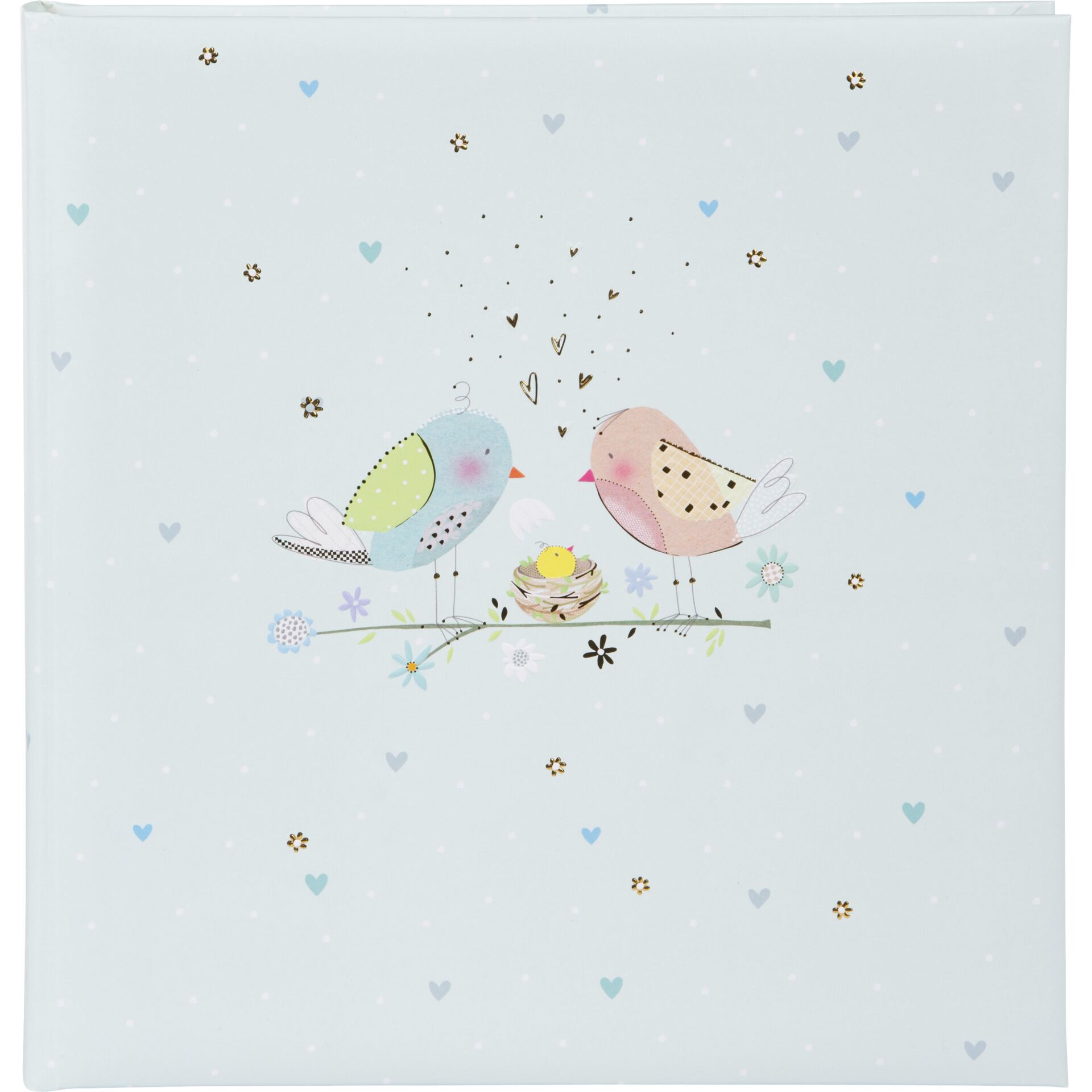 Goldbuch Loving Birds Boy  30x31 60 weiße Seiten Babyalbum  15562