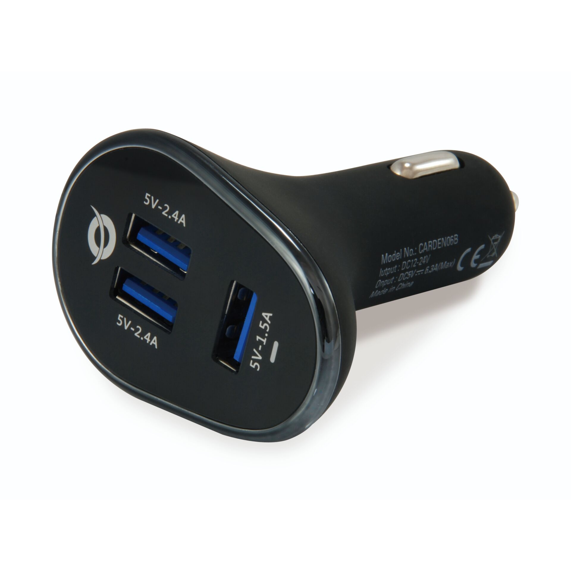 Conceptronic CARDEN06B 3-Port 31.5W USB-KFZ-Ladegerät