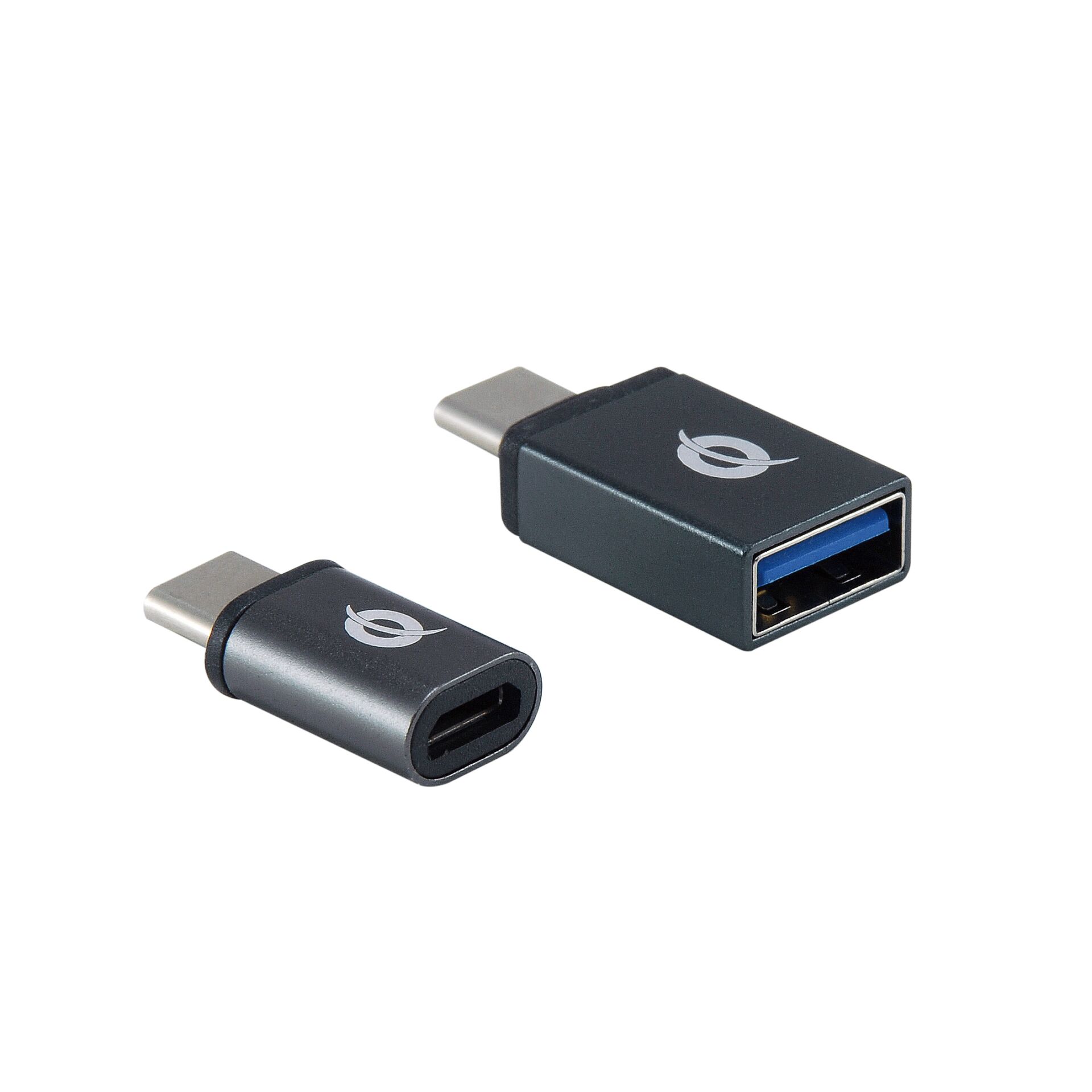 Conceptronic DONN04G OTG-Adapter für USB-C zu USB A/MicroB 2er Pack, 10Gbps (C-A), 480Mbps (C-MicroUSB)