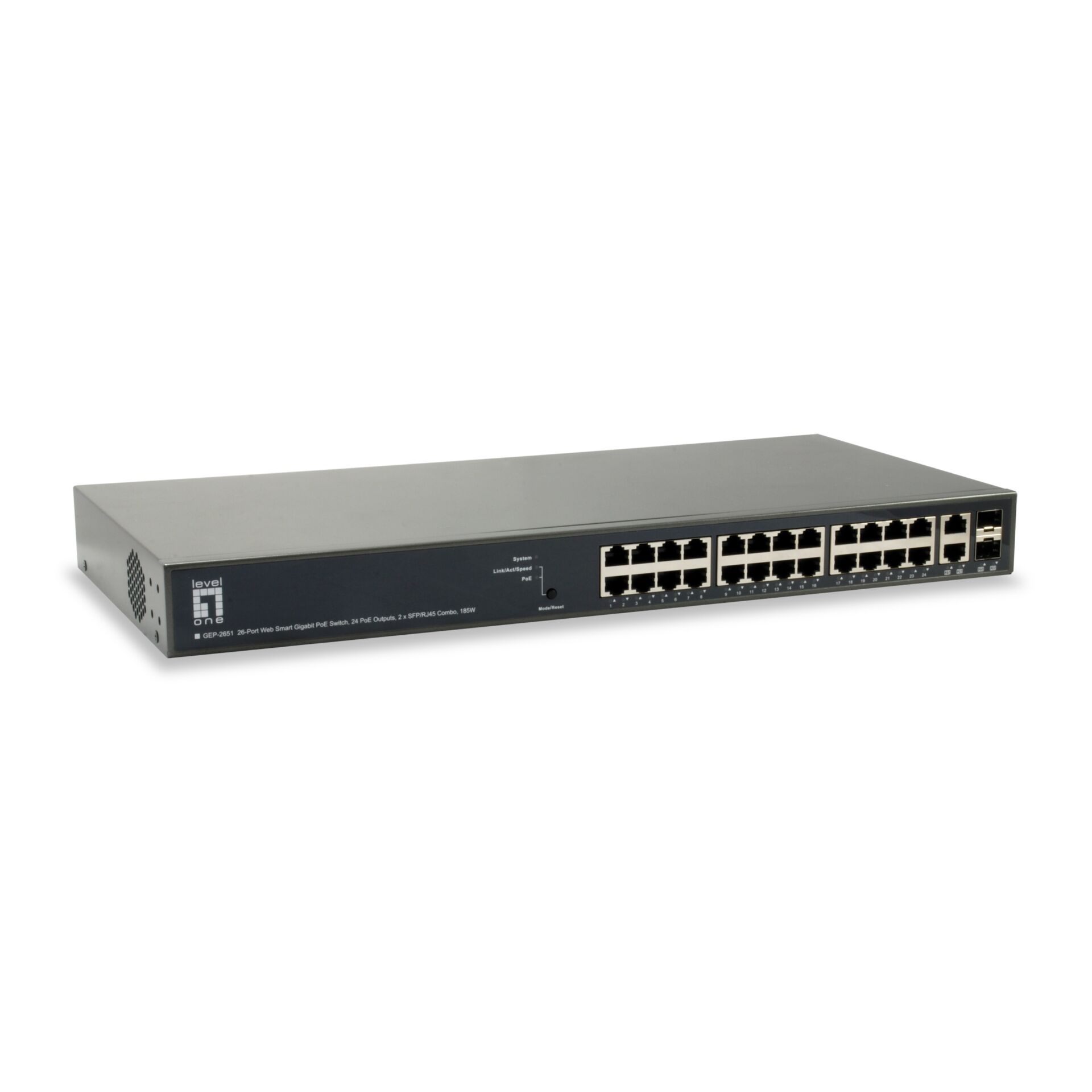 LevelOne GEP-2651 Netzwerk-Switch Managed L3 Gigabit Ethernet (10/100/1000) Power over Ethernet (PoE) Schwarz