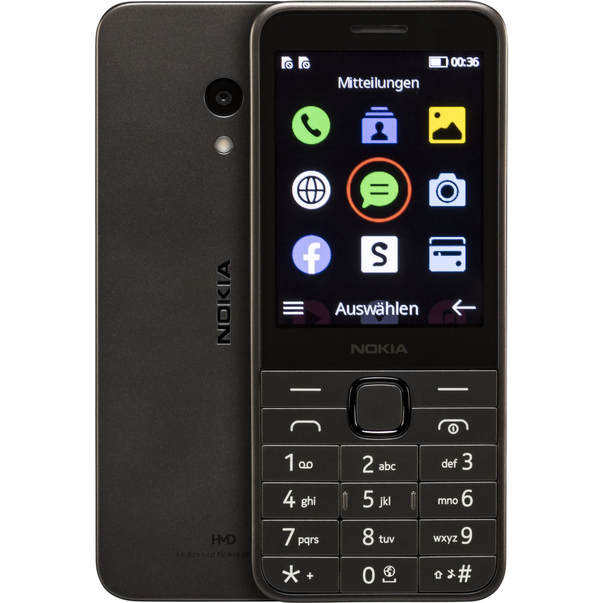 Nokia 235 4G (2024) 7,11 cm (2.8) Schwarz Funktionstelefon