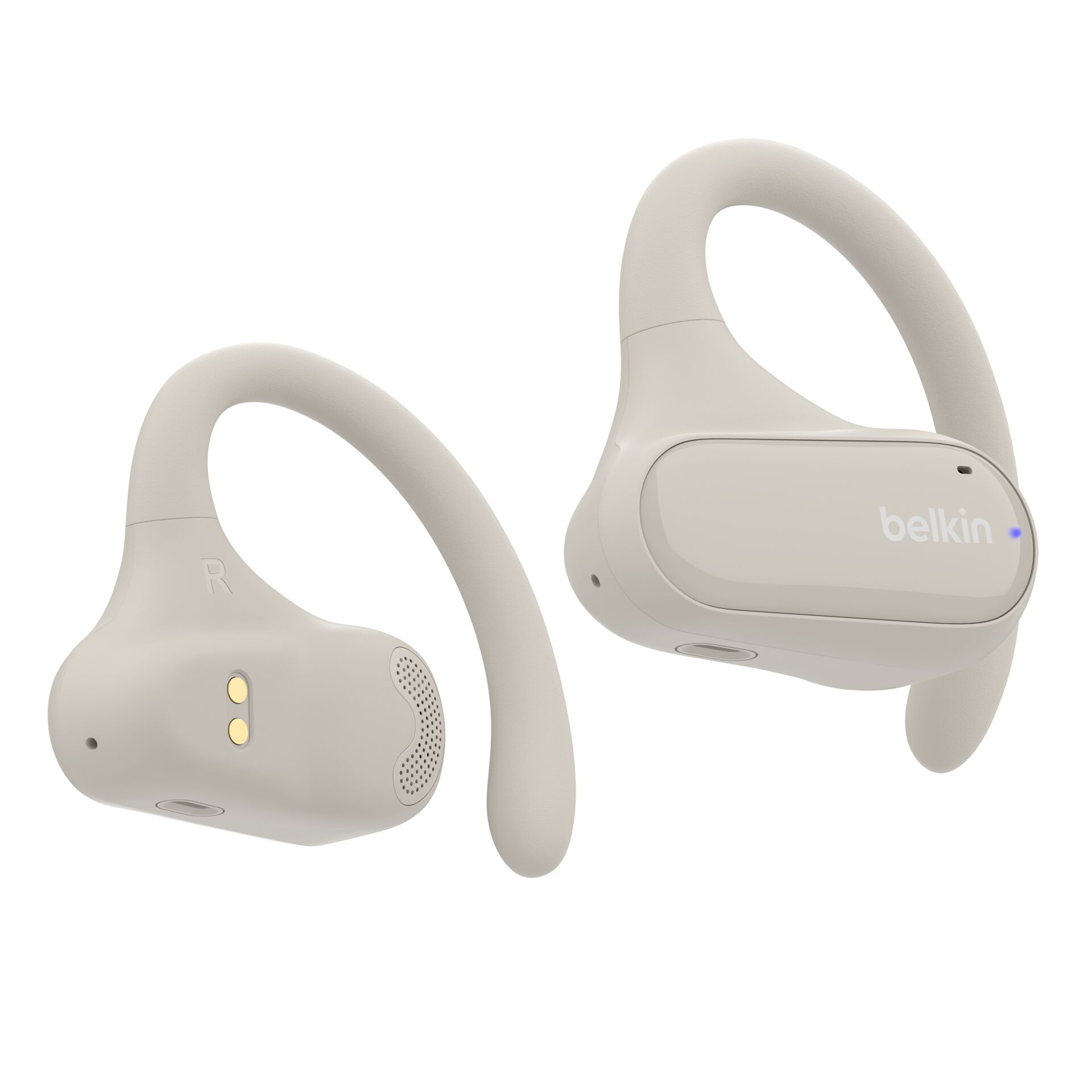 Belkin SoundForm ClearFit Kopfhörer True Wireless Stereo (TWS) Ohrbügel Anrufe/Musik/Sport/Alltag Bluetooth Sand