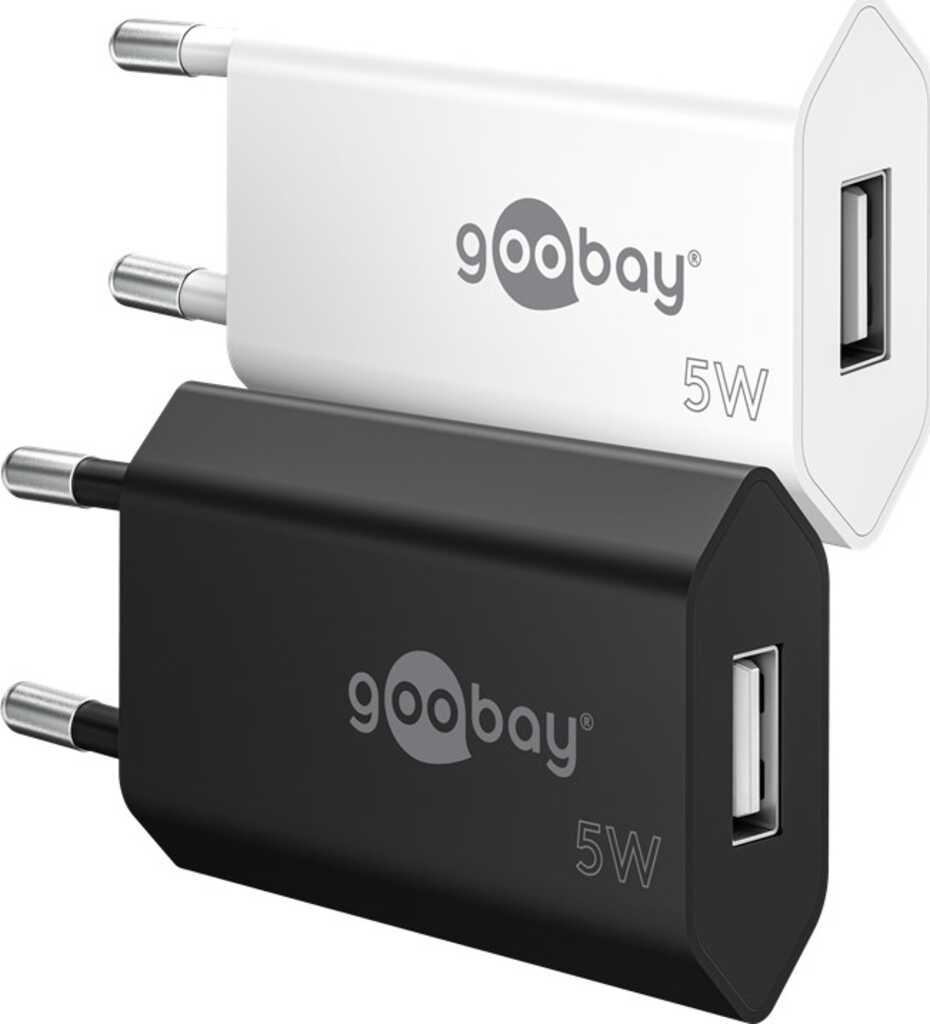 Goobay USB-A Ladegerät (5 W) schwarz 1x USB-A-Anschluss