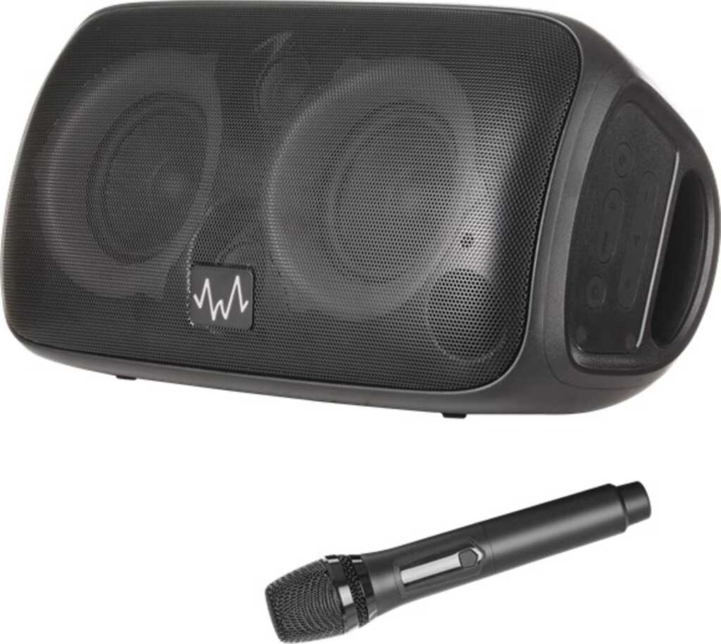 Wave Party Speaker tragbarer Bluetooth-Lautsprecher mit Mikrofon und LED-Lichtern für Musikgenuss