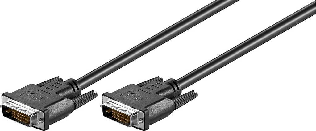 Goobay DVI-D Full HD Kabel Dual Link, Nickel DVI-D-Stecker Dual-Link (24+1 pin) > DVI-D-Stecker Dual-Link (24+1 pin)