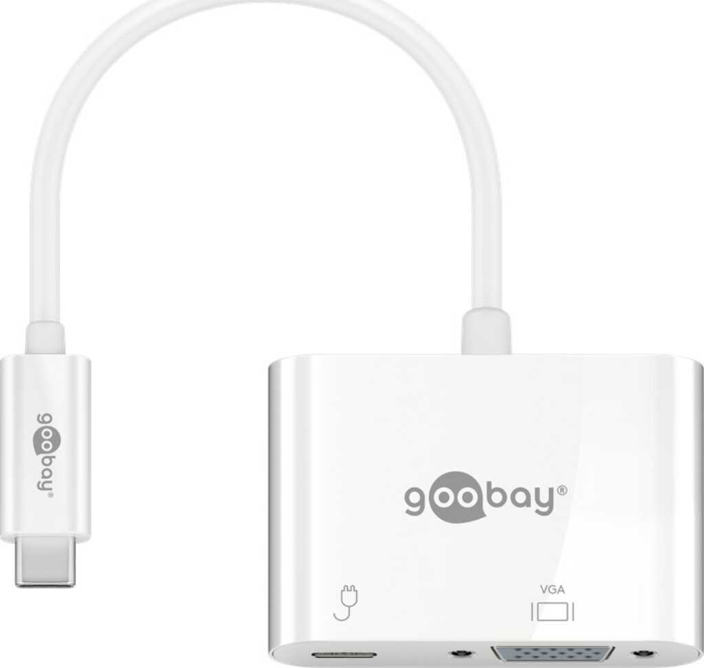 Goobay 62107 laptop-dockingstation & portreplikator Kabelgebunden USB 3.2 Gen 1 (3.1 Gen 1) Type-C Weiß