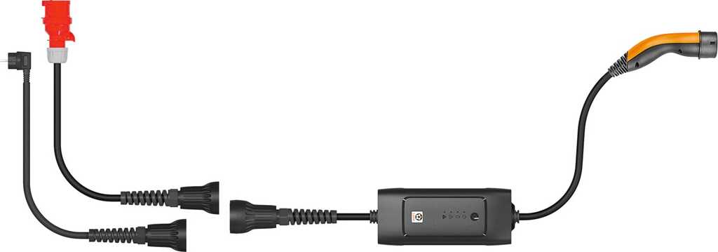 Set mobile Ladestation Universal, Typ 2, bis zu 11 kW, 6 m (5555924001) 16 A, 3-phasig, zum Laden von Hybrid- und Elektroautos mit Typ-2-Anschluss, inkl. 2 Adapter