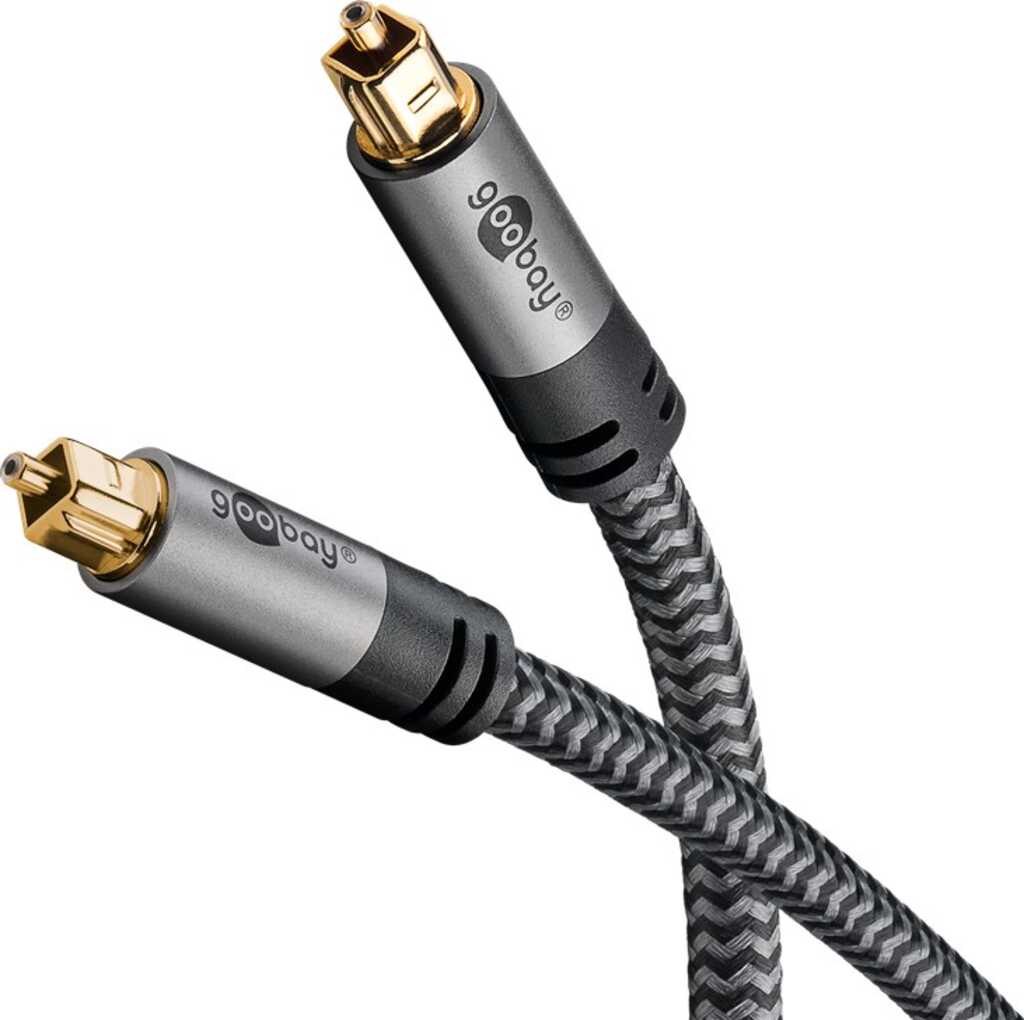 Goobay 65304 Audio-Kabel 1 m Toslink Schwarz, Silber