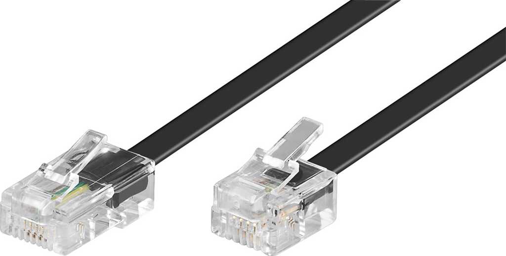 6m Telefonkabel RJ45-Stecker (8P4C) > RJ11-Stecker (6P4C) goobay