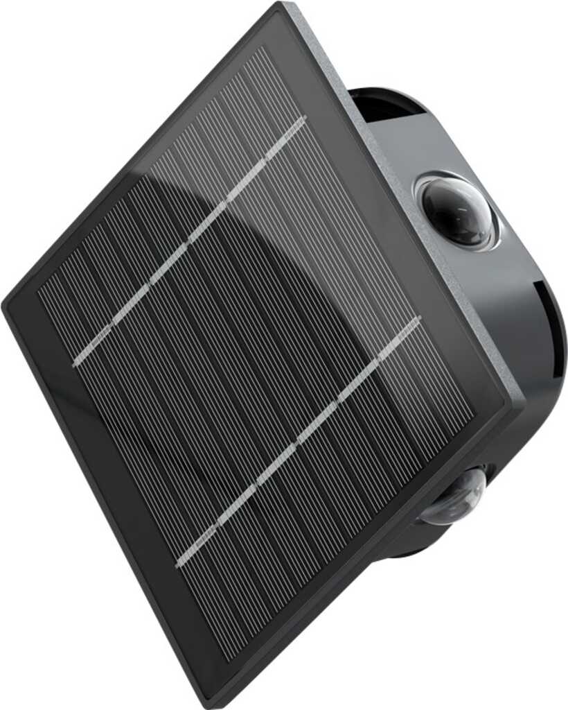 Goobay LED-Solar-Wandleuchte Rhombus, schwarz 30 lm, 3 Modi warmweiß bis kaltweiß (3000, 4200, 6500