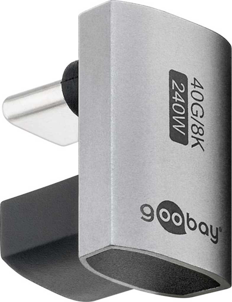 Goobay USB-C-Adapter 180 U-Form, USB4 USB-C-Stecker > USB-C-Buchse