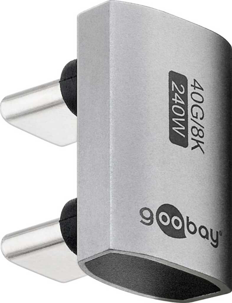 Goobay USB-C-Adapter 180 U-Form, USB4 USB-C-Stecker > USB-C-Stecker