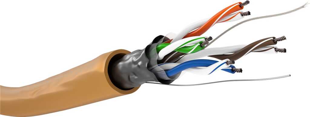 100m Netzwerkkabel Cat.5e F/UTP goobay AWG 26/7 orange 