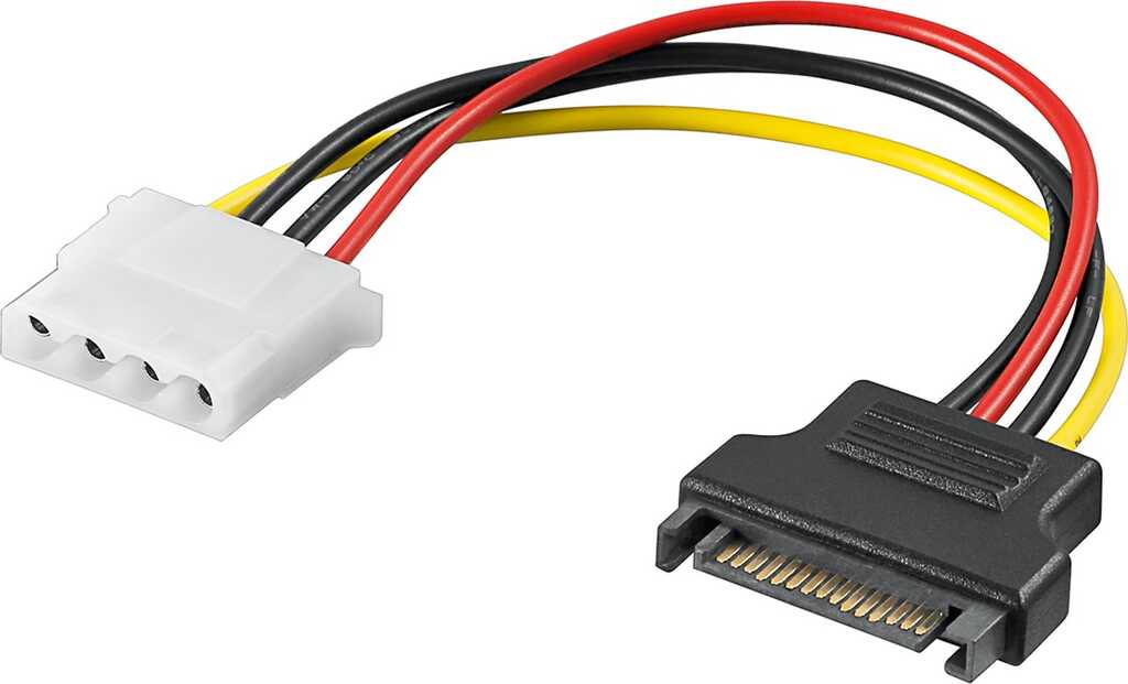 0,17m Stromadapter Molex Buchse auf SATA Stecker goobay