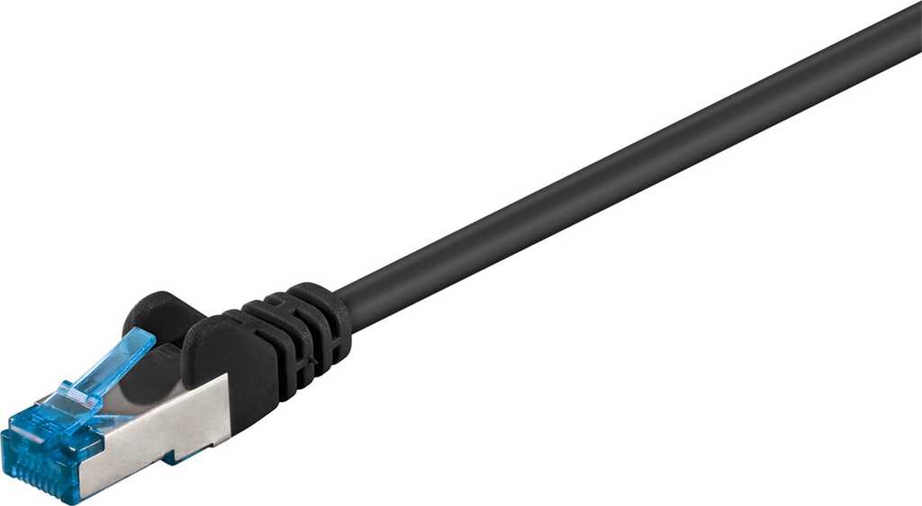 0,5m Patchkabel Cat.6a S/FTP schwarz (10 Gbit/s/ 500 MHz) goobay