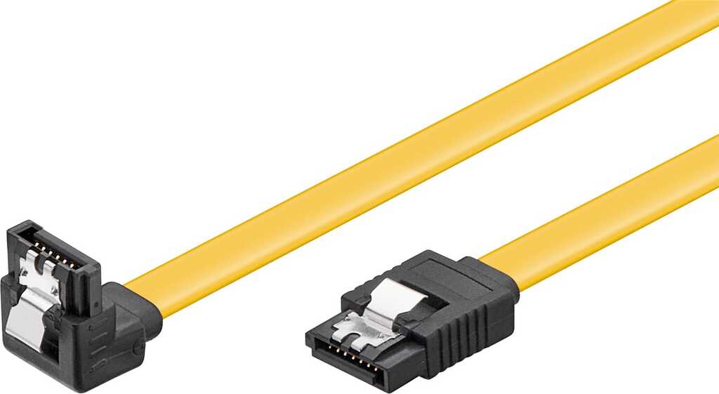 0,5m SATA III, 6Gb/s-Kabel gelb S-ATA L-Type > L-Type 90° goobay