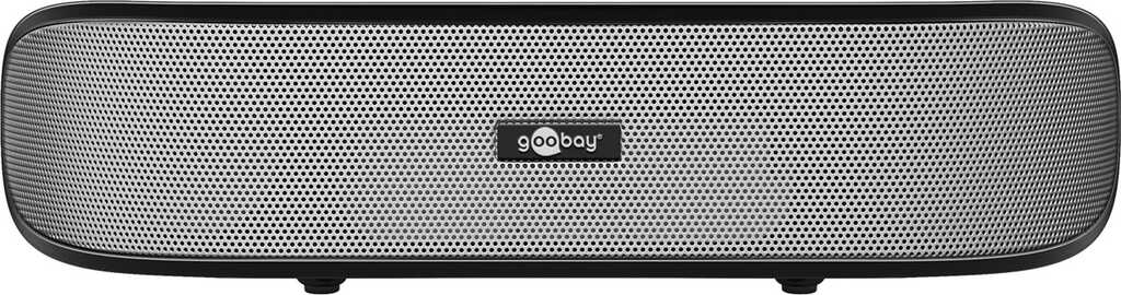 goobay SoundBar Stereo-Lautsprecher, mit Plug & Play und AUX-Eingang