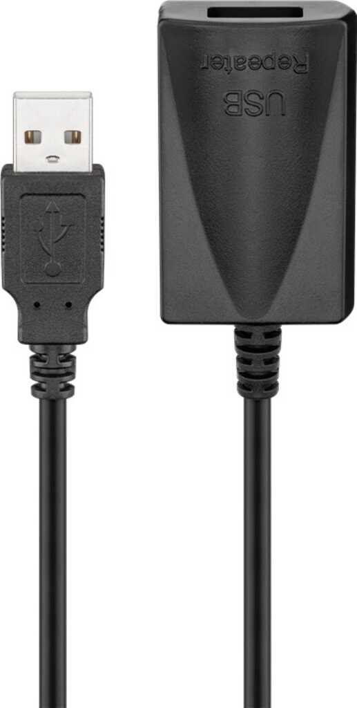 5m Aktives USB 2.0 Verlängerungskabel Stecker/ Buchse Goobay