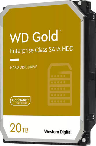 Western Digital Gold Interne Festplatte 20 TB 7200 RPM 512 MB 3.5 Serial ATA III