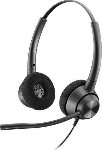 POLY EncorePro 320 Binaurales Headset mit Quick Disconnect TAA