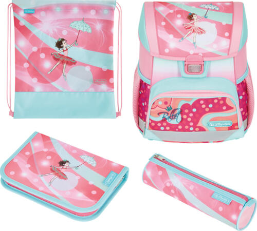 Herlitz Loop Plus Ballet Love Schulranzen-Set Mädchen Polyester Blau, Pink