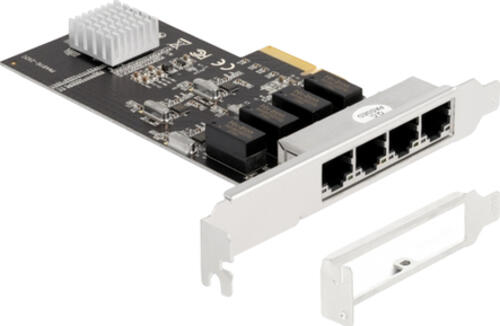 DeLOCK PCI Express x4 Karte 4 x RJ45 Gigabit LAN RTL8111