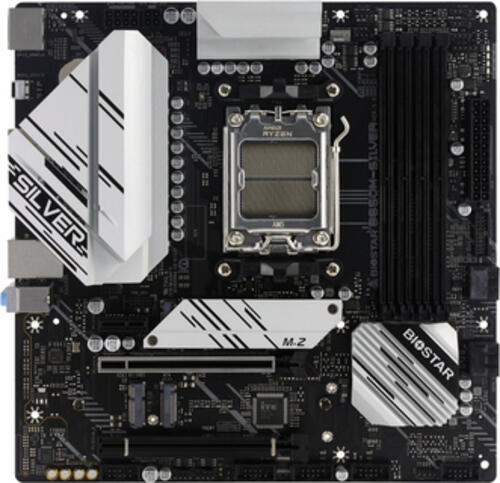 Biostar B650M-SILVER Motherboard AMD B650 Sockel AM5 micro ATX