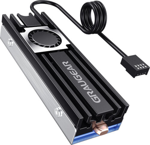 GRAUGEAR G-M2HS08-F Computerkühlsystem M.2 NVMe SSD Luftkühlung 2 cm Schwarz