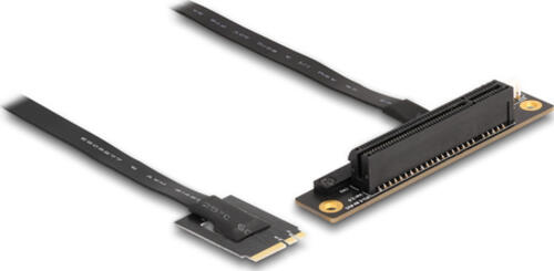 DeLOCK M.2 Key A+E zu PCIe x8 NVMe Adapter gewinkelt mit 20 cm Kabel