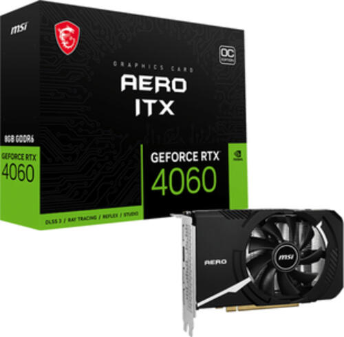 MSI AERO GeForce RTX 4060 ITX 8G OC NVIDIA 8 GB GDDR6