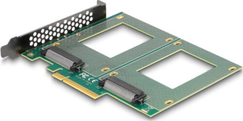 DeLOCK PCI Express 4.0 x8 Karte zu 2 x intern U.2 NVMe SFF-8639 - Bifurcation (LxB: 144 x 122 mm)