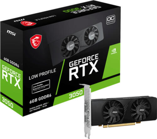 MSI GEFORCE RTX 3050 LP 6G OC Grafikkarte NVIDIA 6 GB GDDR6