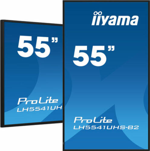 iiyama LH5541UHS-B2 Signage-Display Kiosk-Design 138,7 cm (54.6) LCD 500 cd/m 4K Ultra HD Schwarz Eingebauter Prozessor 18/7