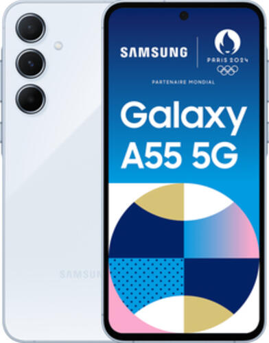 Samsung Galaxy A55 5G A556B/DS 256GB Awesome Iceblue, 6.6 Zoll, 50.0MP, 8GB, 256GB, Android Smartphone
