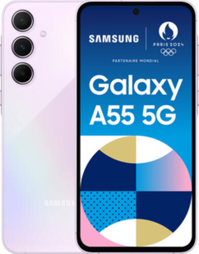 Samsung Galaxy A55 5G A556B/DS 256GB Awesome Lilac, 6.6 Zoll, 50.0MP, 8GB, 256GB, Android Smartphone
