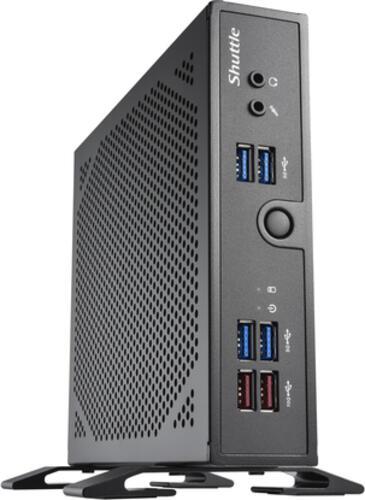 Shuttle XPC slim Barebone DS50U, Intel Celeron 7305, 2x LAN (1x 2.5Gbit ,1x 1Gbit), 1xCOM,1xHDMI,1xDP, 1x VGA, lüfterlos, 24/7 Dauerbetrieb