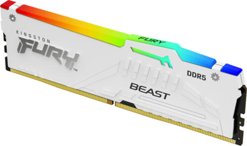 Kingston Technology FURY Beast 16GB 6400MT/s DDR5 CL32 DIMM White RGB XMP