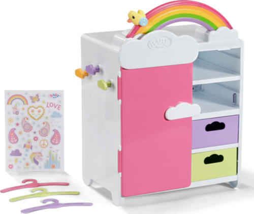 BABY born Rainbow Wardrobe Puppen-Kleiderschrank