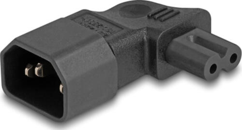 DeLOCK Netzadapter IEC 60320 - C14 auf C7, Stecker / Buchse, 2,5 A, 90 gewinkelt