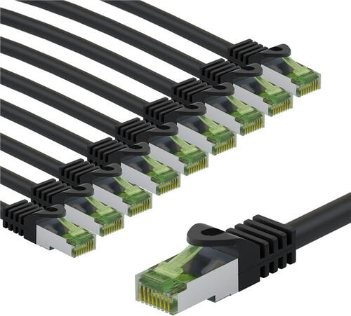 Goobay Netzwerkkabel Schwarz, Grün 3 m Cat8.1 S/FTP (S-STP)