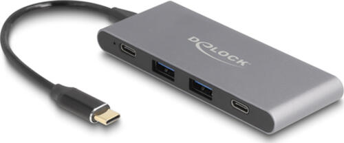 DeLOCK 4 Port USB Type-C Hub mit 2 x USB Typ-A und 2 x USB Type-C 10 Gbps