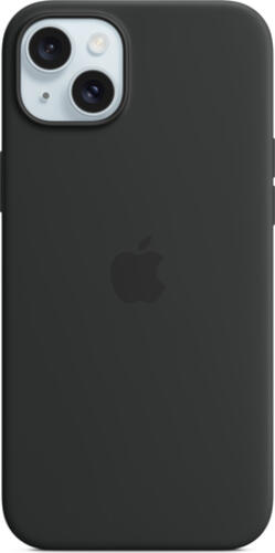 Apple Silikon Case iPhone 15 Plus mit MagSafe (schwarz)