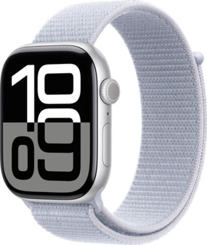 Apple Watch 10 46mm GPS+4G Alu Sport Loop silber/blaue wolke