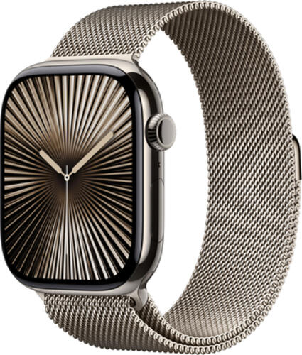 Apple Watch 10 46mm GPS+4G Titan Milanaise M/L natur/natur