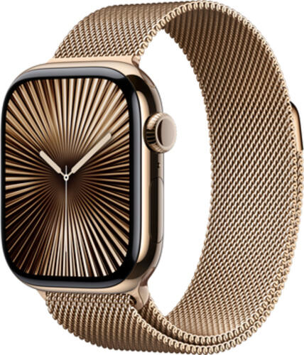 Apple Watch Series 10 OLED 42 mm Digital 374 x 446 Pixel Touchscreen 4G Gold WLAN GPS