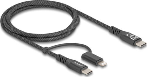 DeLOCK 81170 USB Kabel USB 2.0 1 m USB C USB C/Lightning Schwarz